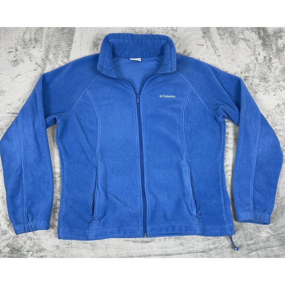 Columbia Pullover Men XL Blue 1/4 Zip Long Sleeve Fleece Outdoors Hiking Pocket
